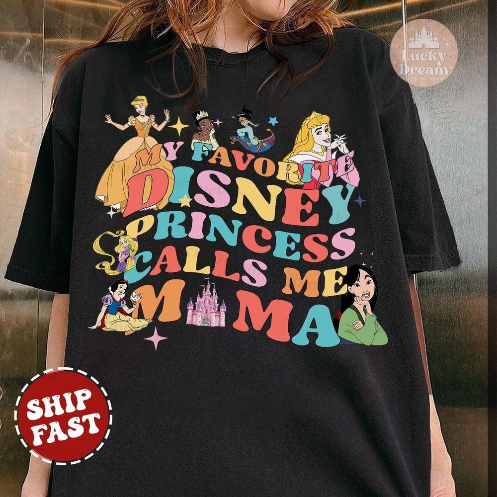 Retro My Favorite Disney Princess Calls Me Mama Vuitino Shirt
